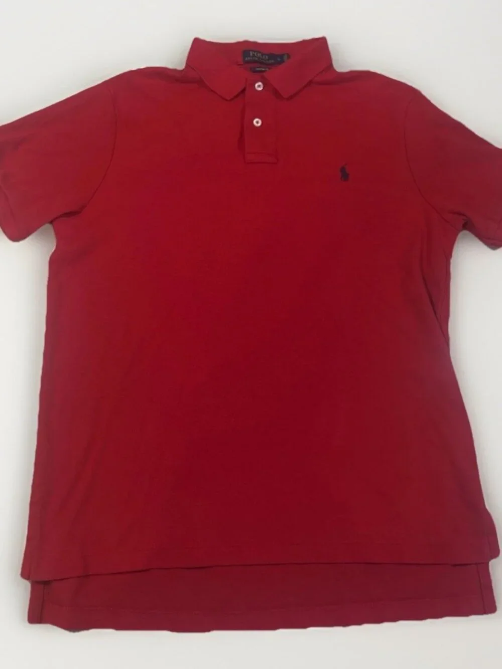 Polo Ralph Lauren Custom Fit Polo Red Large 100% Cotton $118